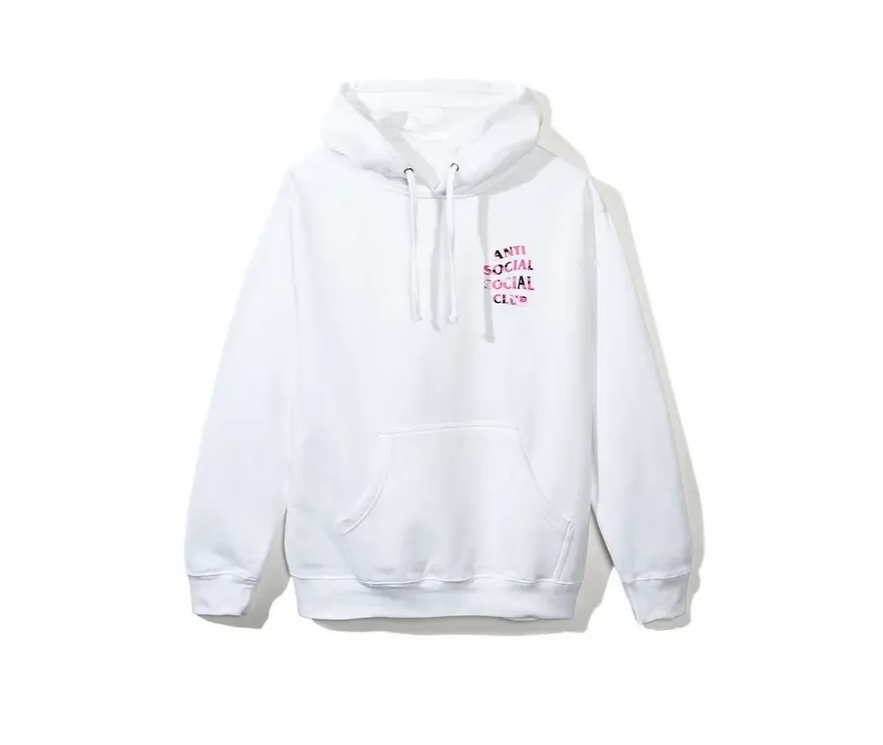Anti Social Social Club Beverly White Pink Camo Hoodie Restyled Luxury